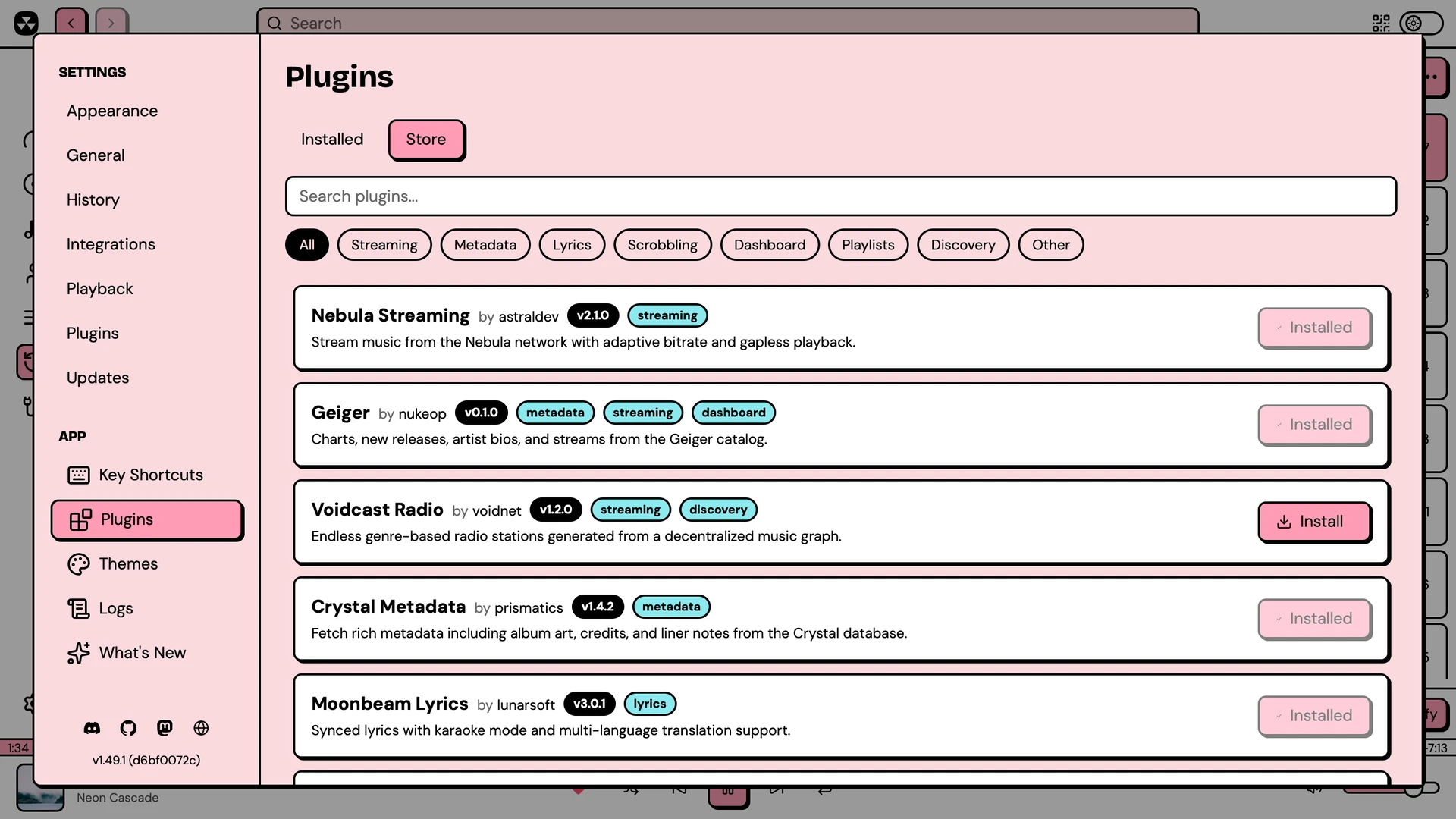 Plugin store in Nuclear