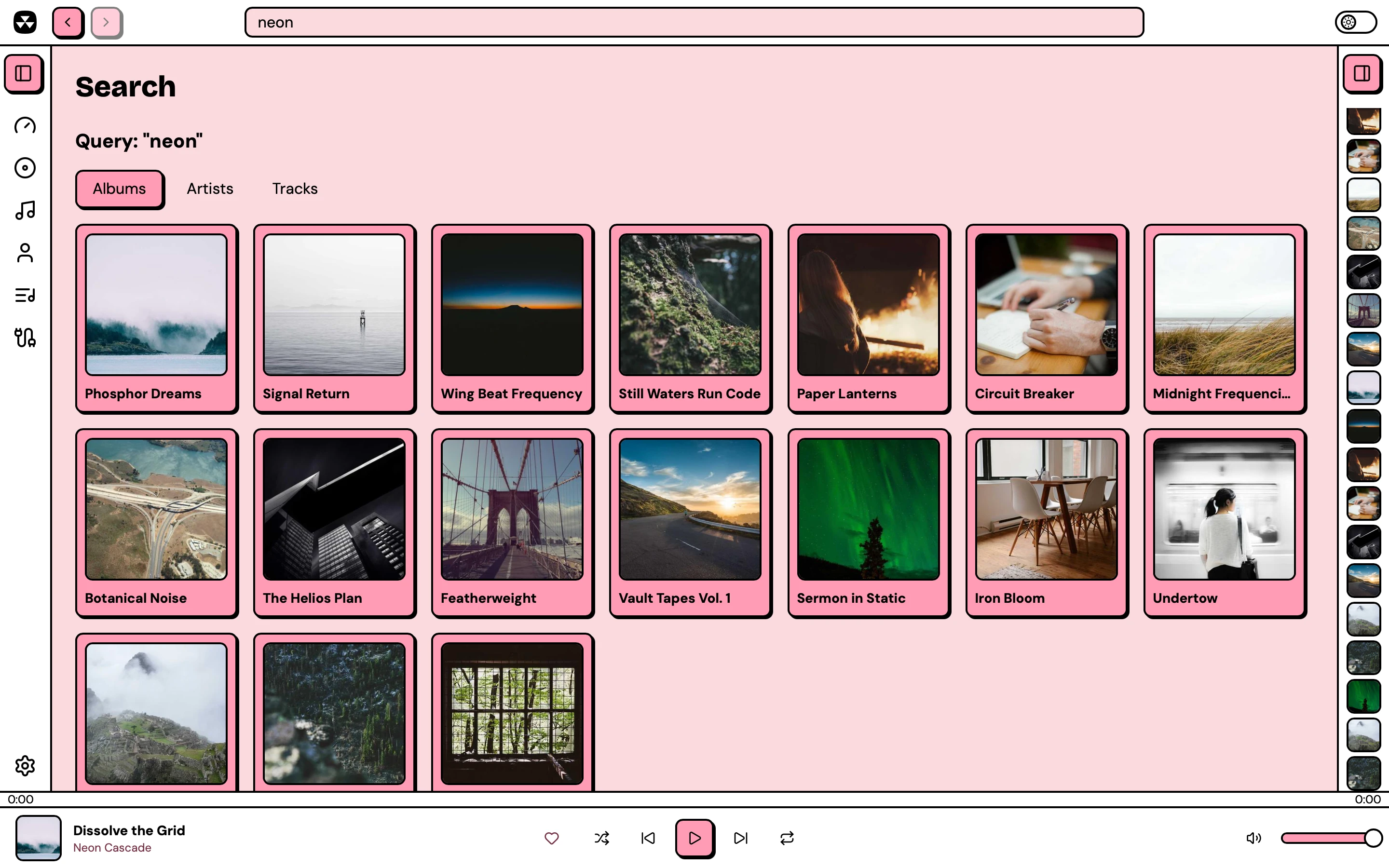 Search albums in Nuclear