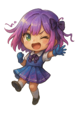 Nuclear mascot - a cute cartoon character running